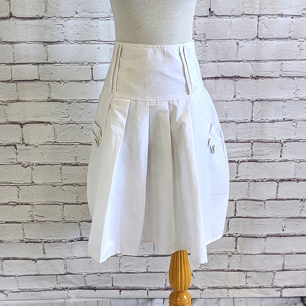 PAPILLION Vintage Y2K Pleated Lined Billowing Girly Skater Skirt